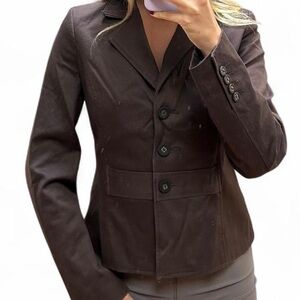 Isaac Mizrahi Dark Brown Blazer